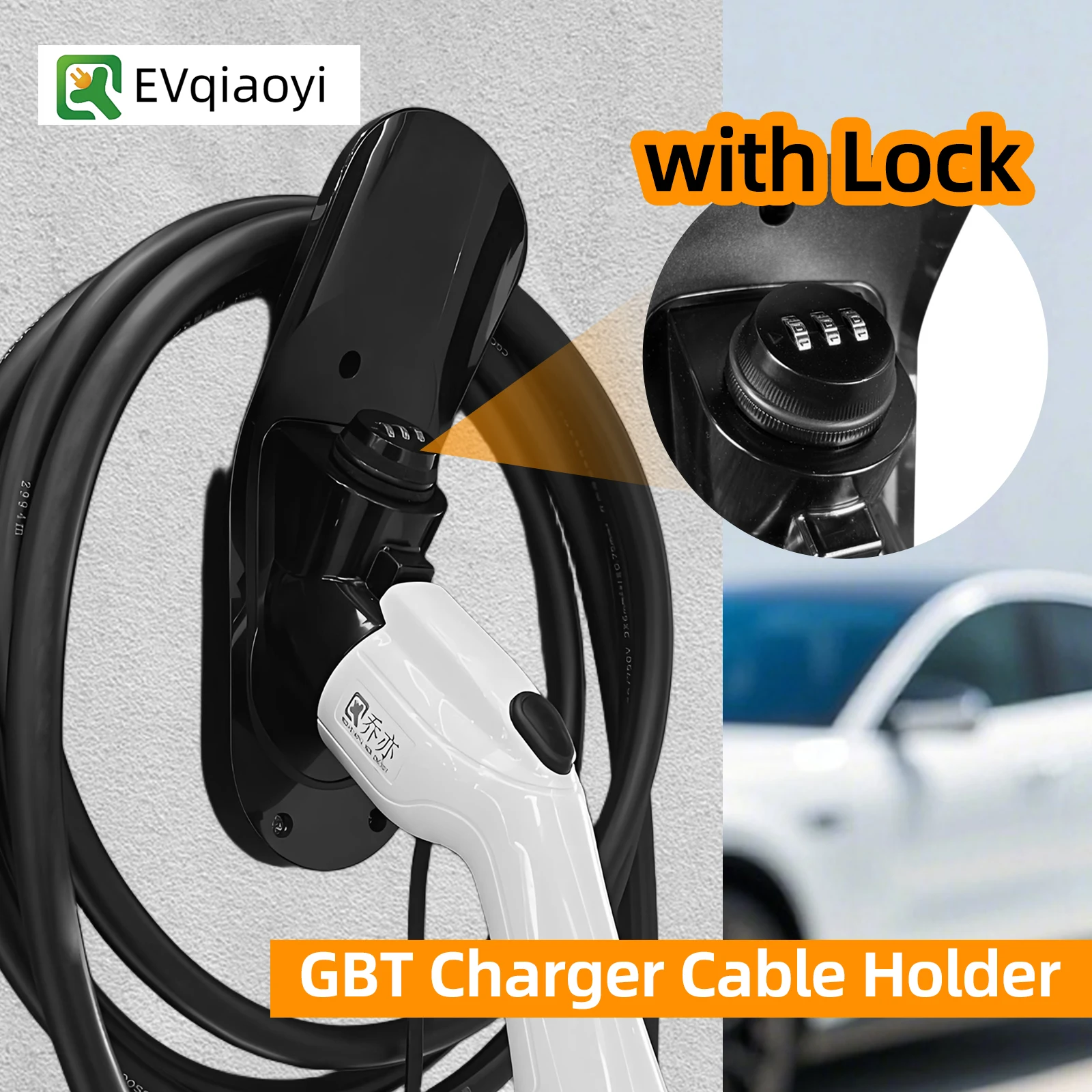 Charging Gun Head nozzle Holder Anti-theft Lockable  EV charging pile  Bracket Fixing Base Hook lock GBT - Image 2