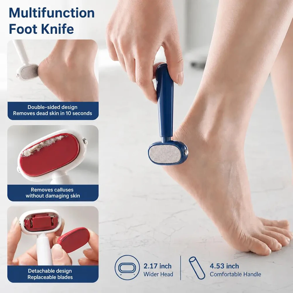 2-in-1 Doppelseitige Fußfeile Hornhautentferner Todeshautentferner Pediküre Fußschaber Sanfte Exfoliation Pediküre-Pflegezubehör – Detail 3