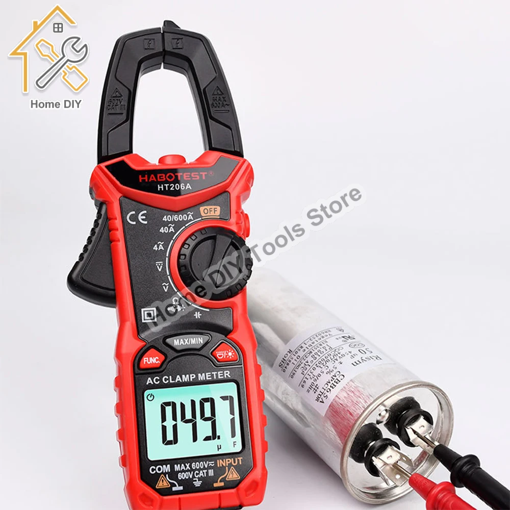 HT206A HT206B HT206D 600A AC/DC Digital Clamp Meter for Measuring AC/DC VoltageNCV Temperature Clamp Multimeter