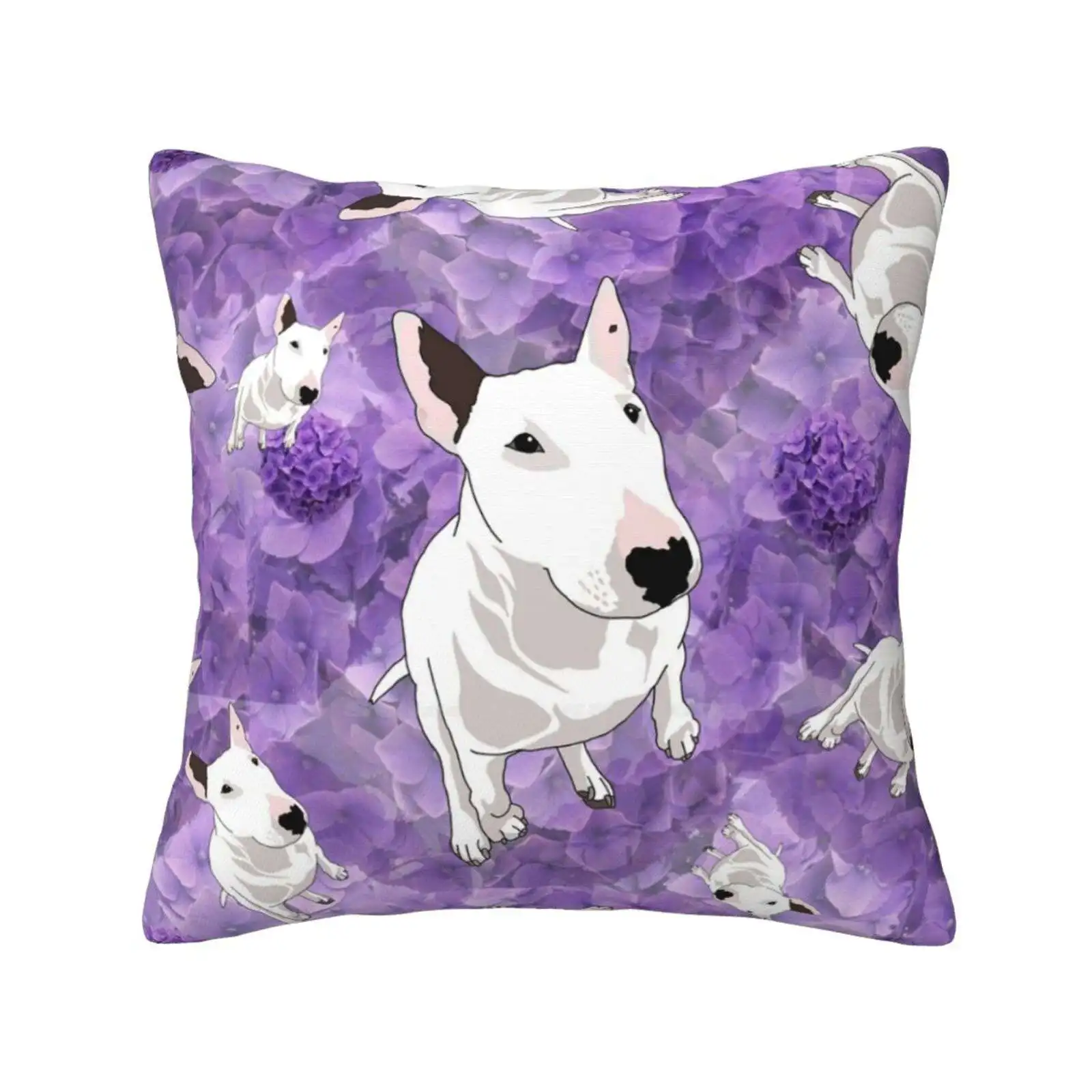 Phoebe Juniper Funny Cute Decor Square Pillowcase Emilydevineart Dog Dogs Bull Terriers English Bull Terrier Ebt