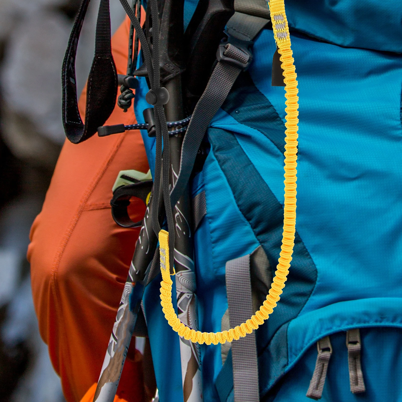 

Heavy Duty Elastic Anti-lost Rope for Outdoor Climbing Mountaineering Safety Tool Lanyard Stretch Hand Strap Rock Buckle