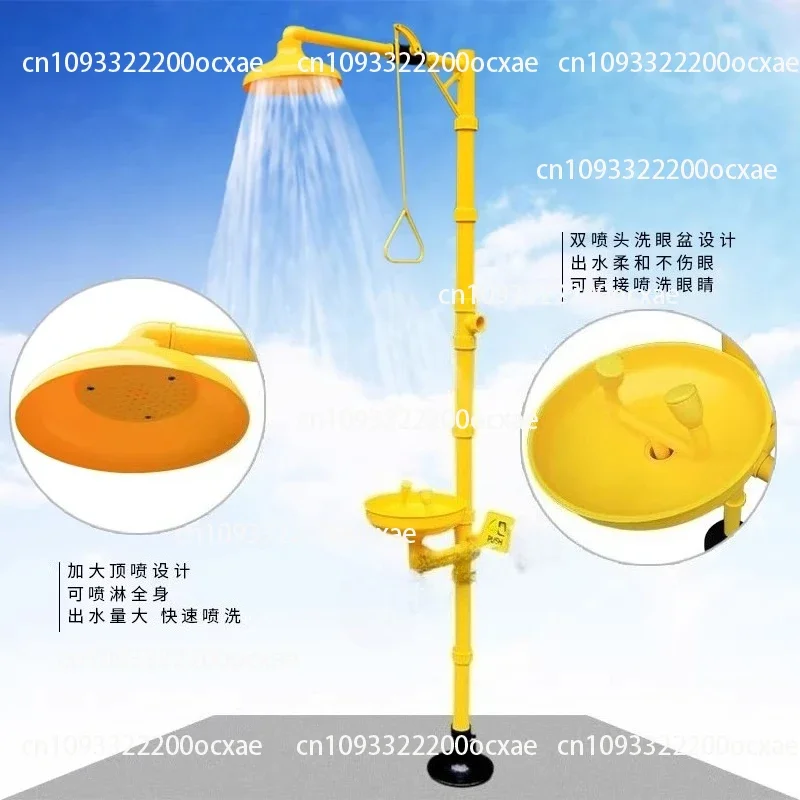 ABS Plastic Eyewash Station Corrosion-resistant Laboratory Emergency Flushing Shower and Standing Spray Eyewash Station