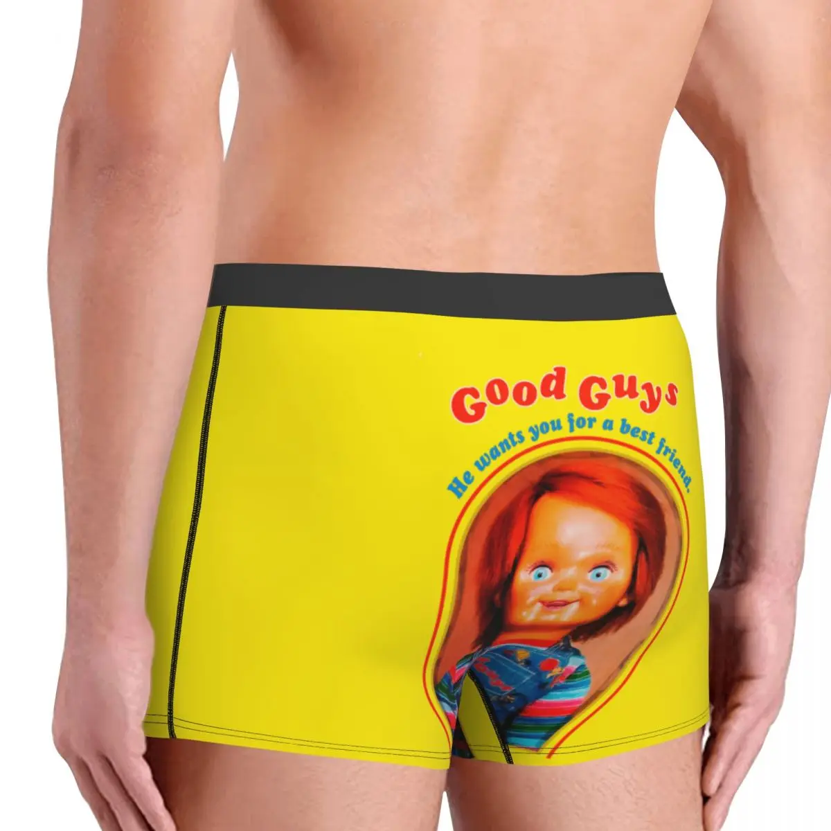 Custom Good Guys Chucky Underwear Men Breathbale Child\'s Play Doll Boxer Briefs