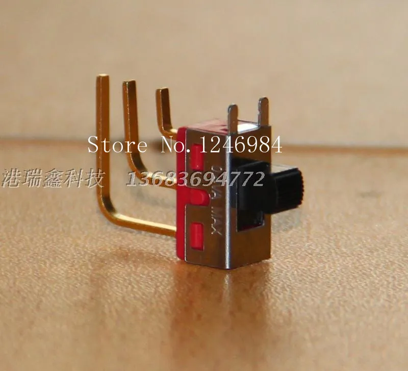 [SA]TS-13L gilded scoliosis single tripod two tranches small toggle switch Q15 Taiwan Deli Wei 5MS1 slide--50pcs/lot