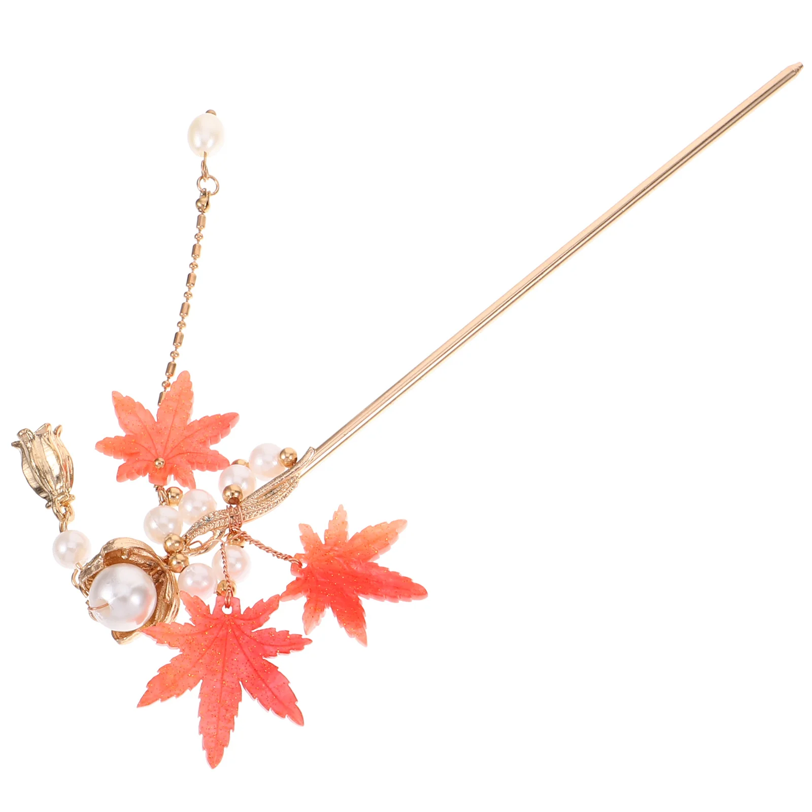 Earring Ancient Costume Maple Leaf Hairpin Bridesmaid Barrettes Chopsticks Alloy Leaves