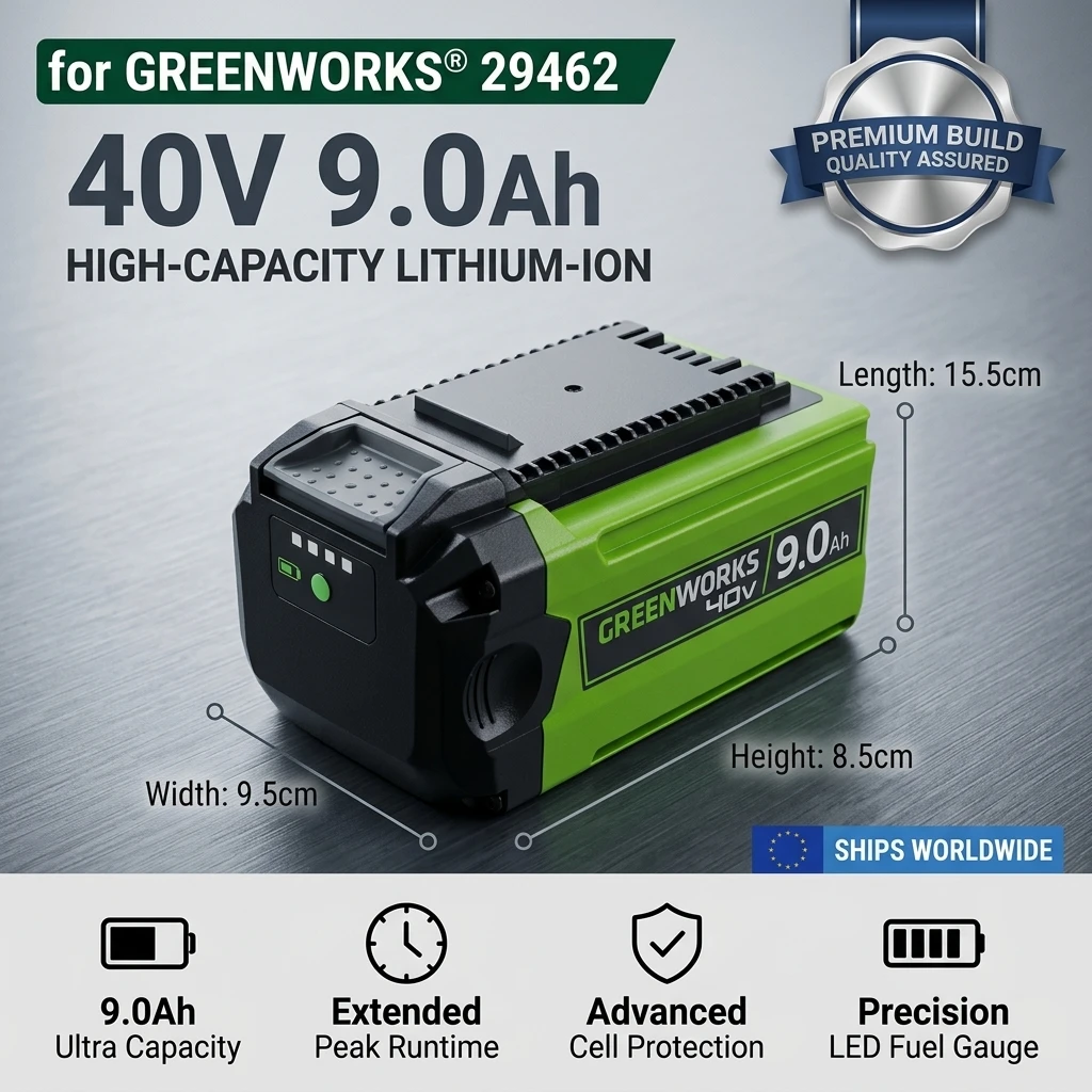 Image of 9,0Ah 40V Ersatzakku Kompatibel mit Greenworks 29462 40-Volt Akku-Elektrowerkzeugen