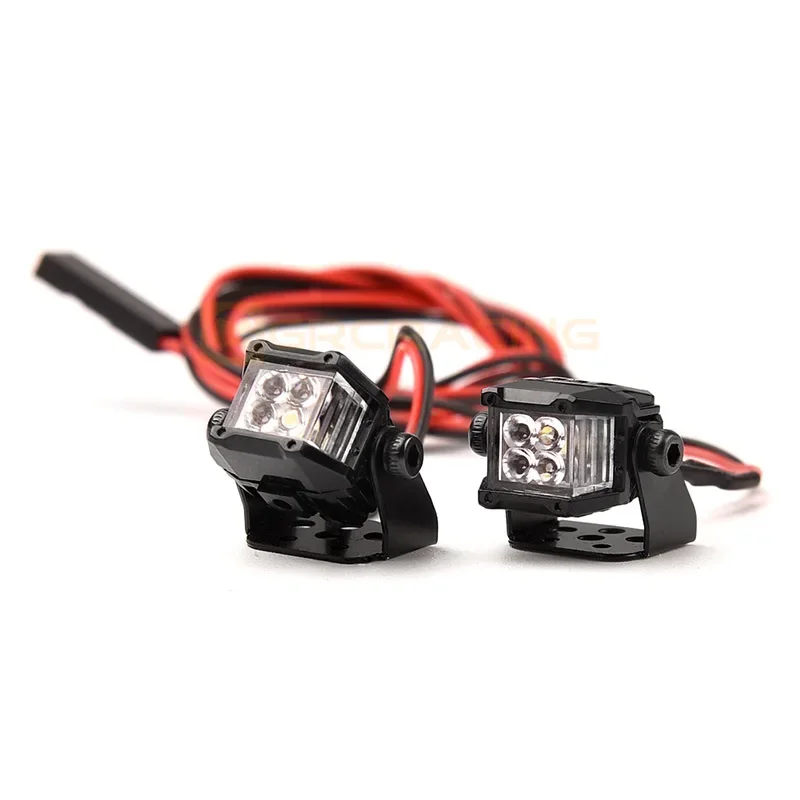 2Pcs 12mm Four-lens Spotlight Led Off Road Light for 1/10 RC Crawler Car PIAA Traxxas TRX4 Defender Bronco D90 RDWD AXIAL SCX10