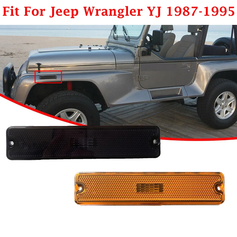 

For Jeep Wrangler YJ 1987-1995 Car Front Side Fender Marker Light Housing Lamp Shell 56001424 ABS Auto Exterior Accessories