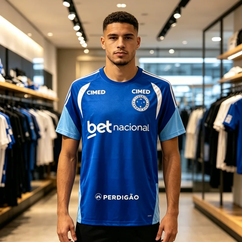 Camiseta Deportiva Transpirable Cruzeiro, Modelo Verano 2026, Superventas, para Hombre, Mujer, Niños y Familia
