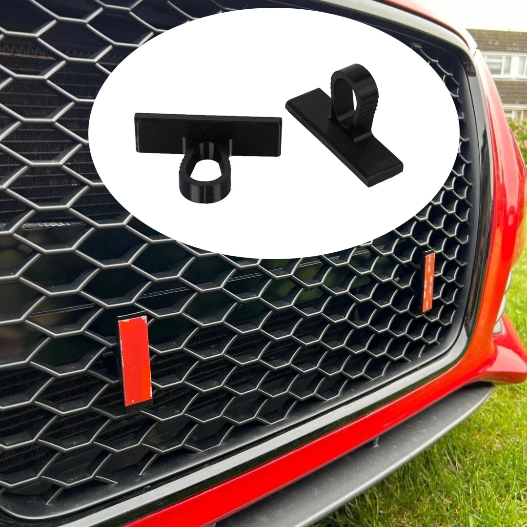 2PCS Number Plate Clips Holders Kits For Audi Honeycomb Grills License Plate Car Accessories Grille Number Licence Plate Holder