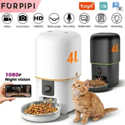 Automatic Cat Feeder Camera Furpipi Pet Smart Cat Food Kibble Dispenser Tuya Control WiFi Auto Feeder For Cats Dog Accessories