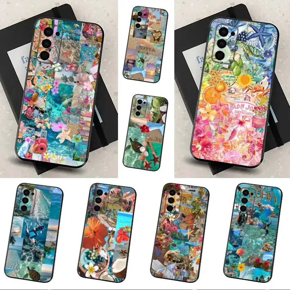 

Ocean Wine Glass Lemon Ltaly Phone Case For Samsung Galaxy A13,A21s,A22,A31,A32,A52,A53,A71,A80,Soft Black Shell