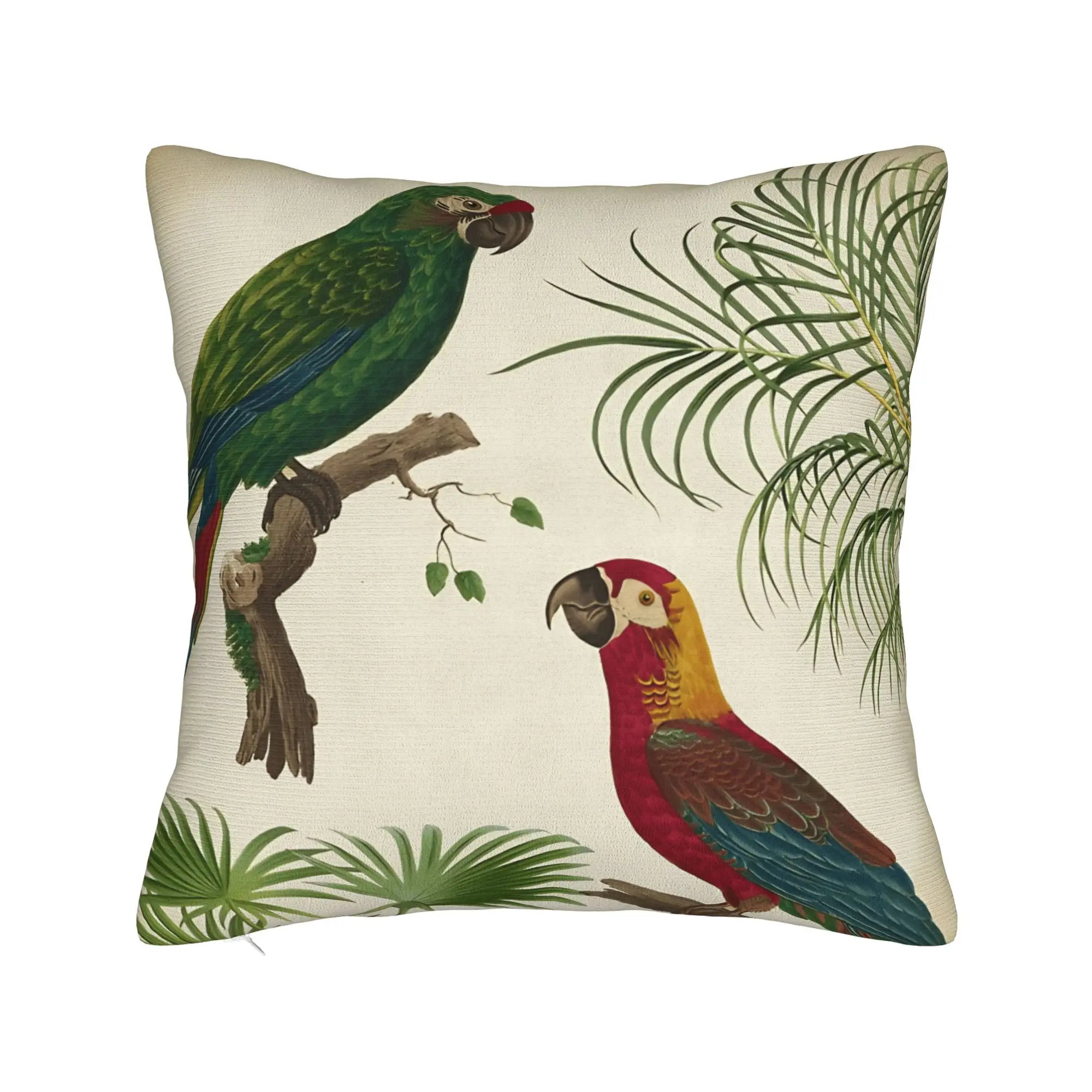 Tropical Parrot Palm Pillow Cover  Soft Cushion Cover Fashion Pillow Case For Chair Sofa Home Decor