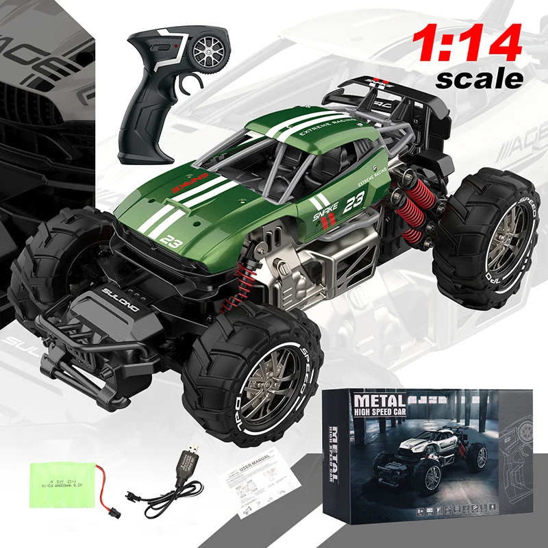 Kid Adult Alloy High Speed RC Car Toy 2.4G Electric Off-road Climbing Drift Racing Car 1:14 4WD Off-road Remote Control Vehicle