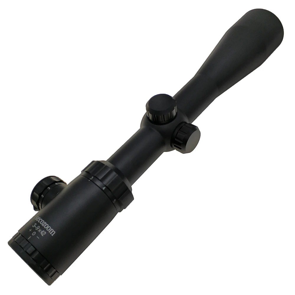 3-9x42 IR Riflescope for Hunting featuring Quick Micro Ballistic Adjustment Turret 25.4mm Tube and 1/4 MOA Click Adjustments