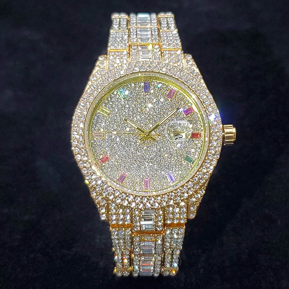 2026 Neue Luxus-Diamantuhr für Herren, Top-Verkauf, Modische Iced-Out Quarz-Armbanduhr, Hip-Hop-Street-Style, Exquisite Weihnachtsgeschenke – Detail 18