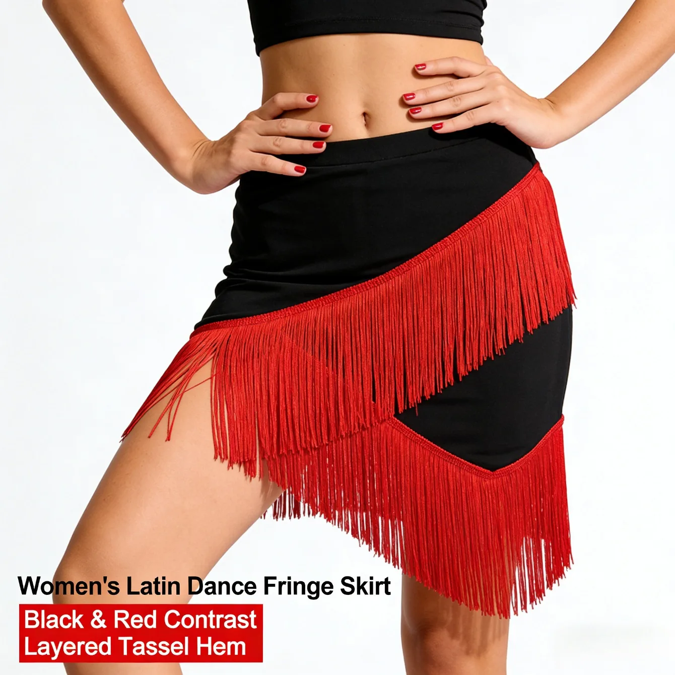 

Женская юбка с кисточками для бальных танцев для взрослых, облегающая юбка для латинских танцев ча-ча, низ