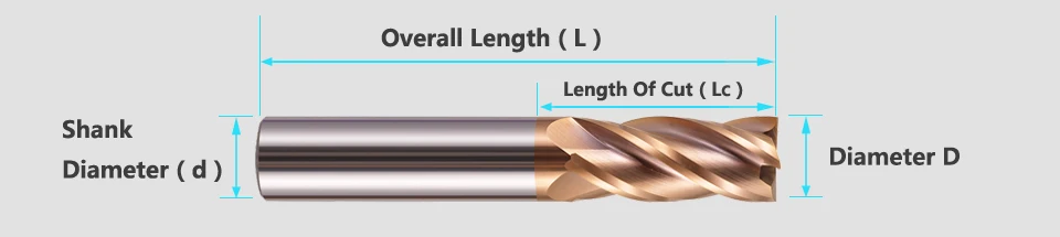 HRC60 Hartmetall-Schaftfräser, Durchmesser 1,05mm~12,05mm, 4 Schneidkanten, Wolfram-Maschinenfräser, CNC-beschichtet, Metall-Flachfräser – Detail 4