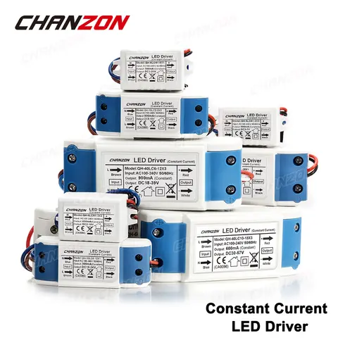 Conducteur de LED externe à courant Constant 1 W 3 W 5 W 10 W 20 W 36 W 50 W 300mA 450mA 600mA 900mA 1500mA transformateur d'éclairage d'isolement