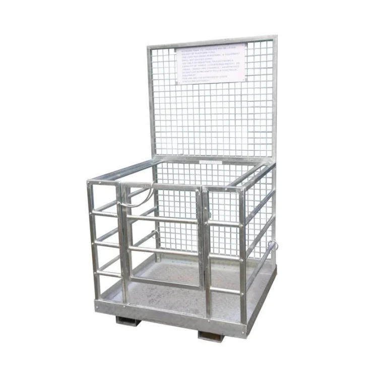 Forklift safety cage accessories, stainless steel, wear-resistant 250kg load-bearing capacity, material