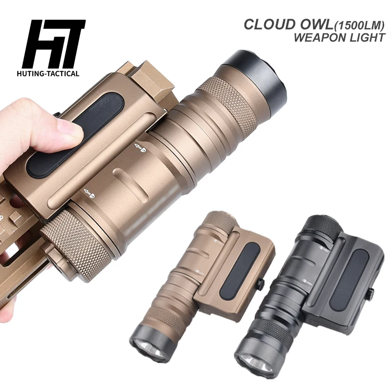 Tactical OWL Cloud Defensive Optimized Weapon Light Airsoft Rifle Scout Flashlight High power White LED Strobe 1500lm output