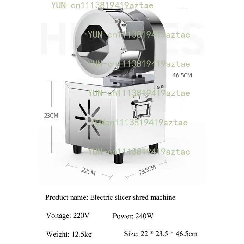 Multi-function Vegetable Cutting Machine Commercial Electric Potato Slicer Shredder Onion Garlic Ginger Cutter Machine