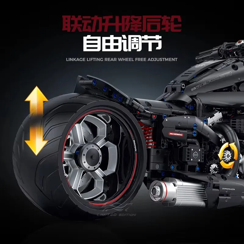 1:5 MOC motocicleta rompecabezas 60521 bloques de construcción técnicos 2260 Uds Moto vehículos conjunto de construcción juguetes para adultos para niños