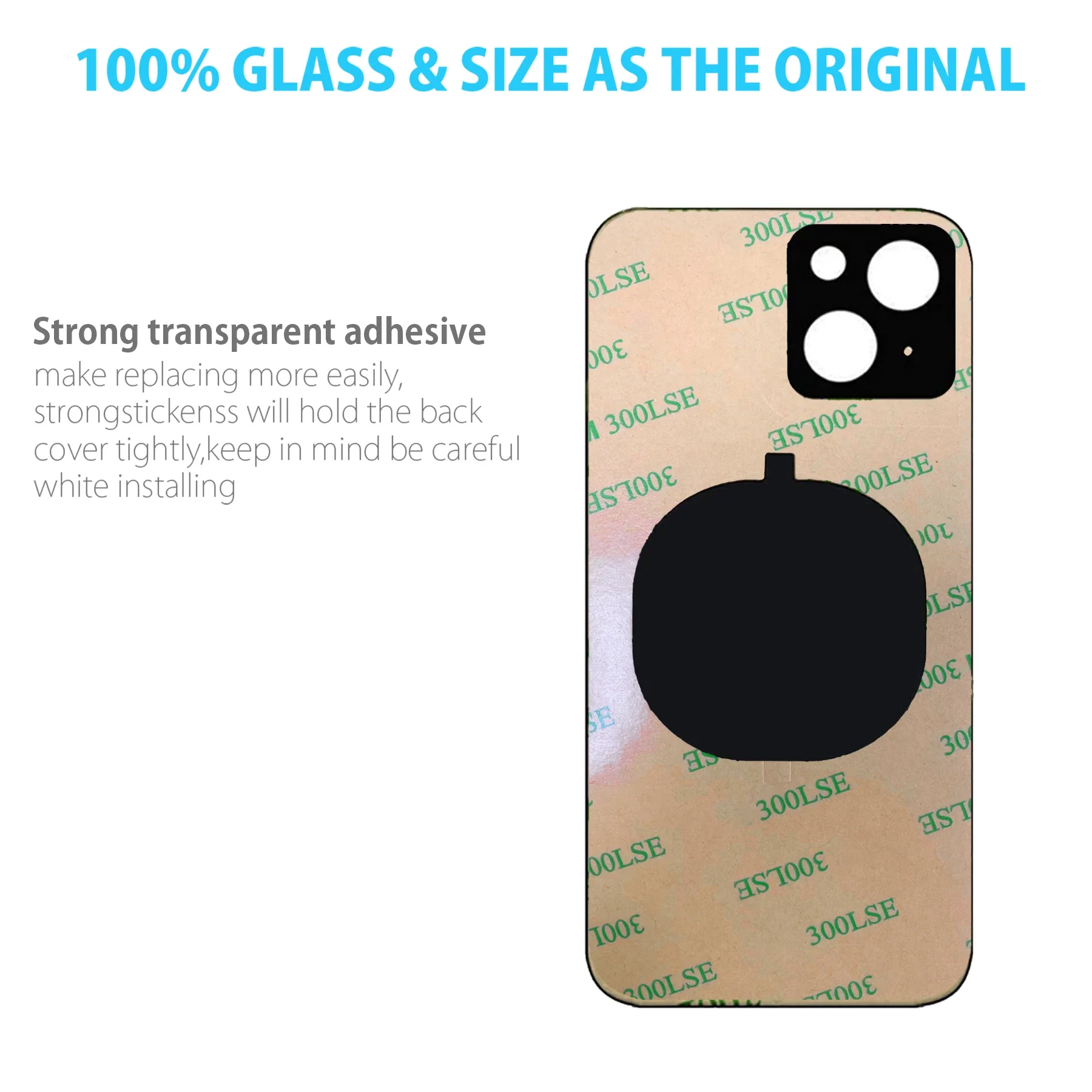 استبدال الزجاج الخلفي OEM لهاتف IPhone 14 Plus (6.7") - يتضمن مجموعة أدوات إصلاح لاصقة على الوجهين المثبتة مسبقًا #3