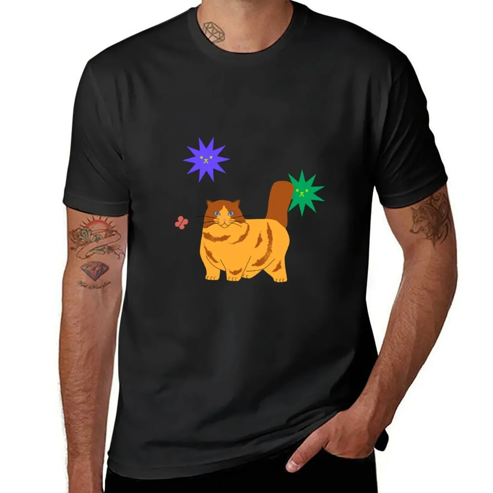 Pawsitively Beautiful: Vector Art Celebrating Cats T-Shirt hippie clothes plus size clothes t shirt for men