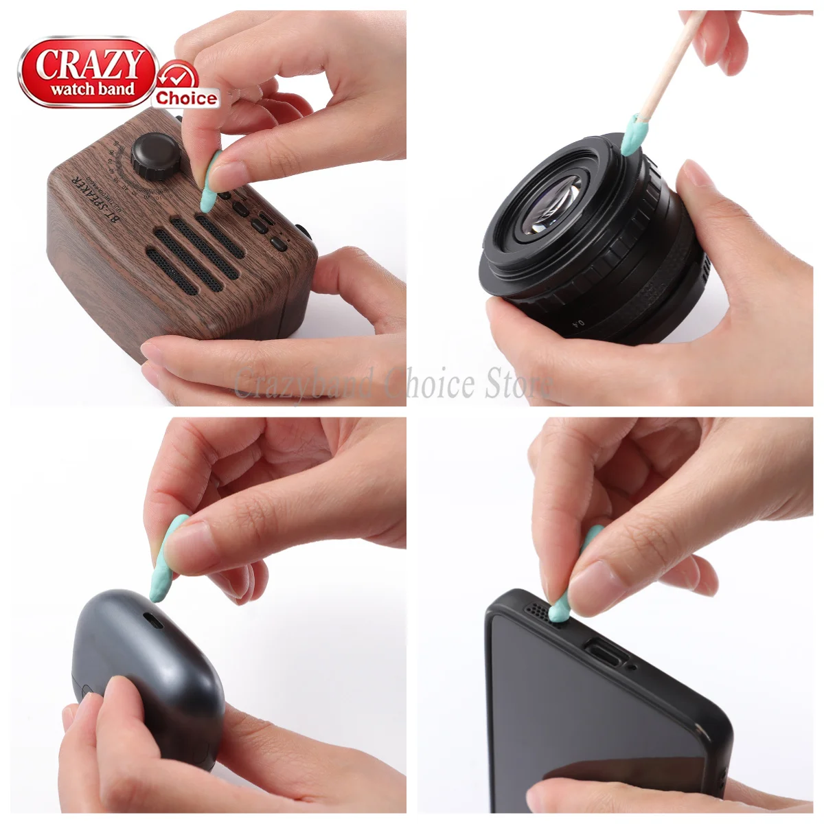 Watch Cleaning Putty Dust Removal Tool for Watch Dial  Movement Professional Watchmaker Repair Maintenance Accessory 1PCS Green image 5