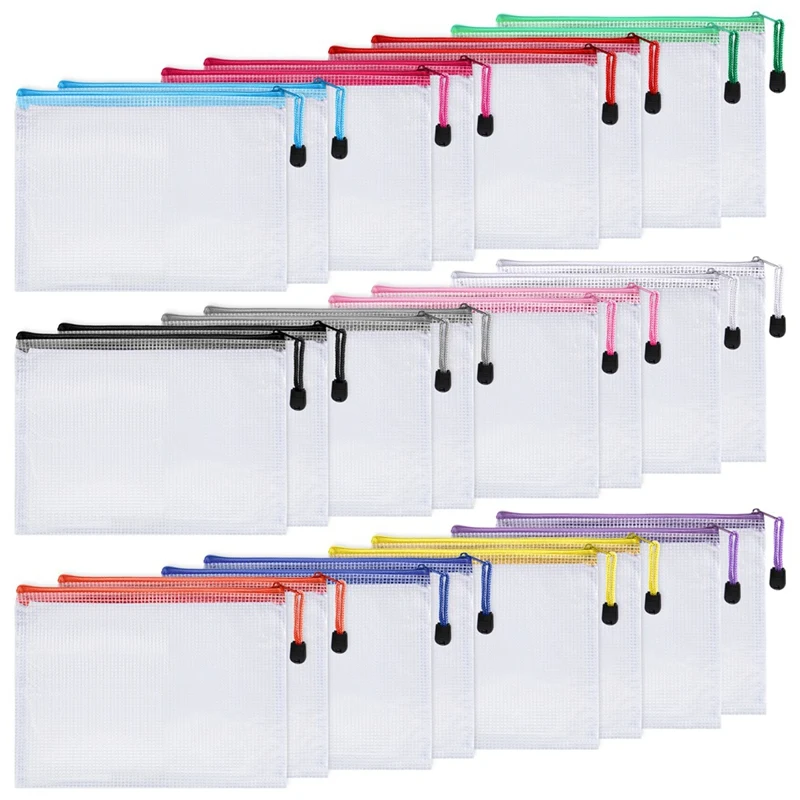 A5 Plastic Wallet Folder - Grid Folder Type Wallet Pocket Bag Pocket-AC47