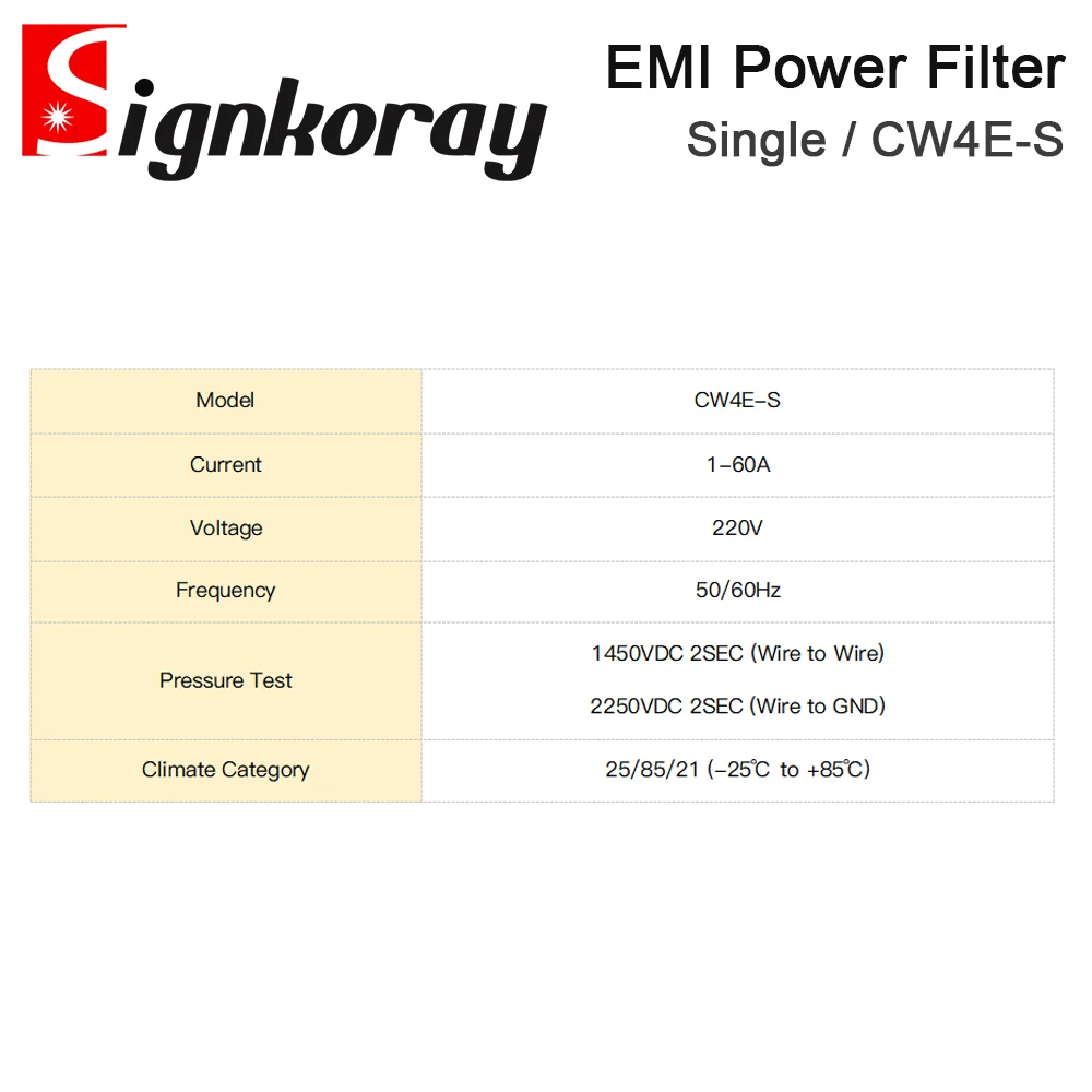 CANNY WELL Power EMI Filter CW4E-10A 20A 30A 40A-S Single Pole Filter Connector Single Phase 220V Purification Anti-jamming