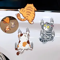 Three Cats Funny Car Sticker Cat Climbing Pet Animal Styling Stickers Car Body Decoration Creative Decals Auto Decor Accessories