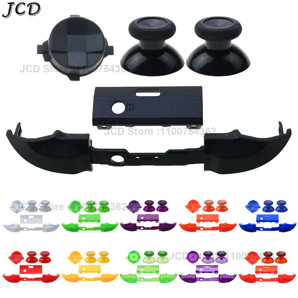 

JCD 3D Analog Thumb Sticks Grip Caps D-Pad Button Cross Key For Xbox Series X S Controller RB LB Bumper Middle Bar Button