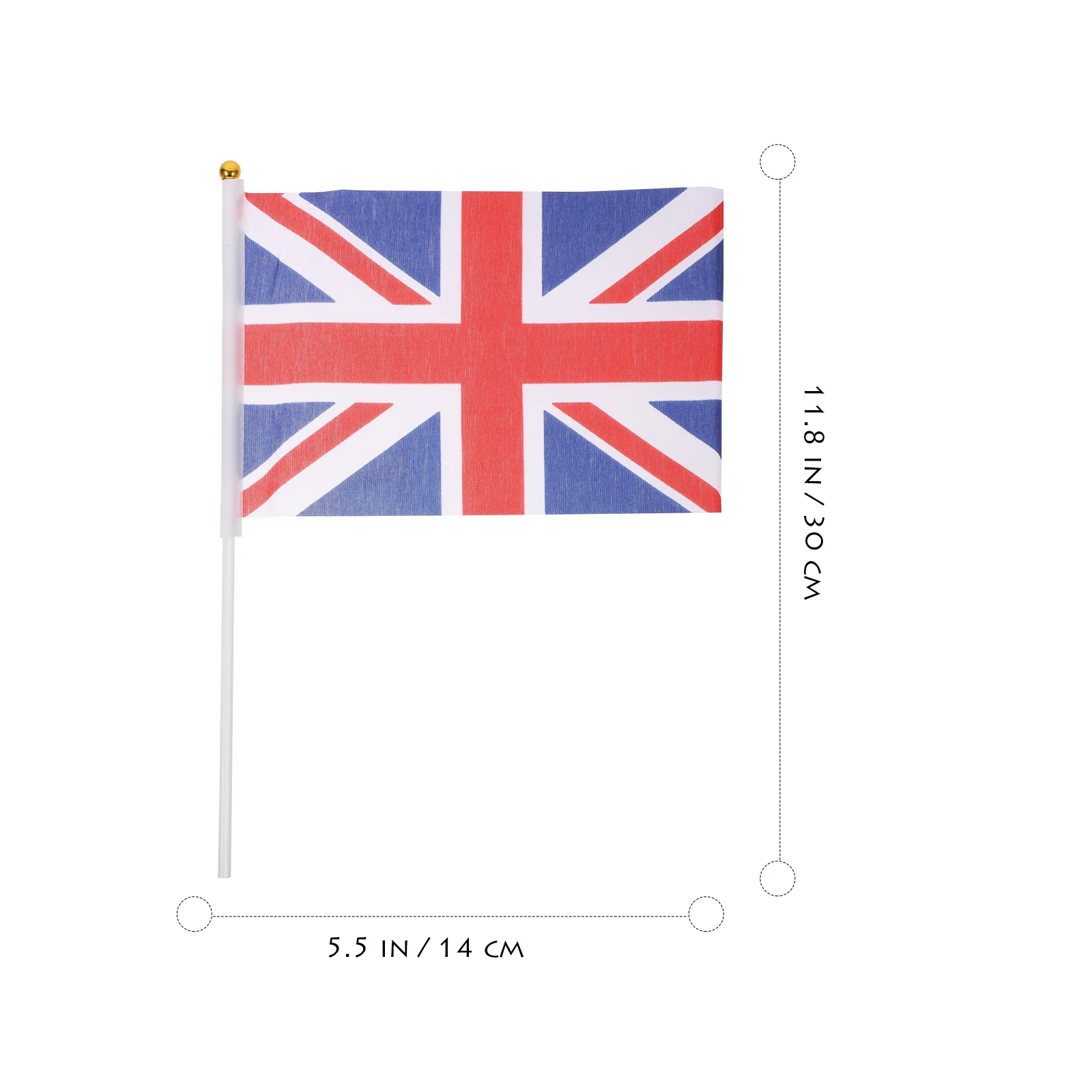  50 Pcs Royal Celebration Flag Decoration Waving Small British National Flags Britain Office