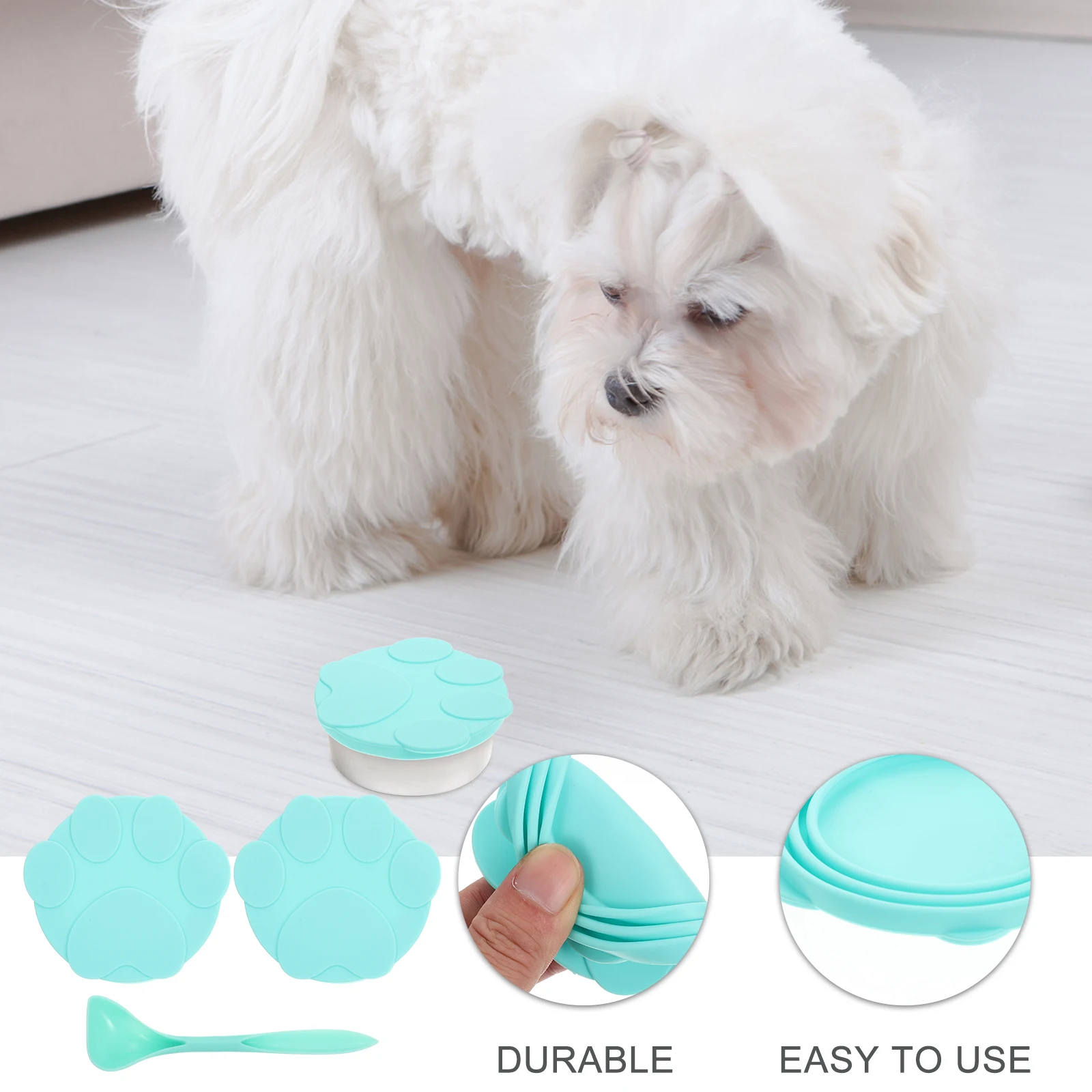 

Silicone Pet Food Lid Canning Spoon Household Accessory Wear resistant Replaceable Can Cover Cat Supply Fresh Storage