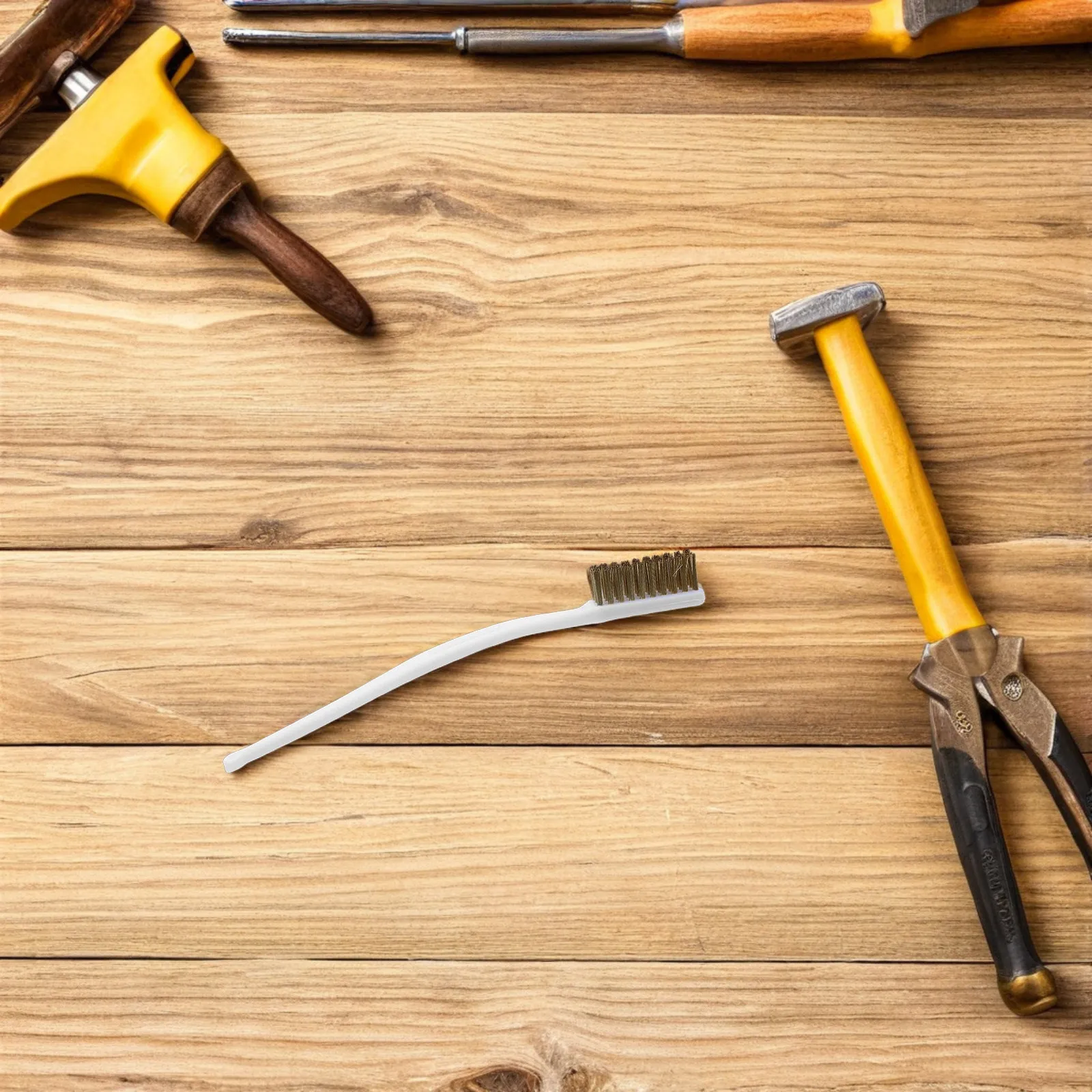 

Набор из 6 маленьких латунных щеток: изогнутые проволочные щетки для очистки нагревательных элементов, удаления ржавчины, полировки меди, инструмент для удаления царапин