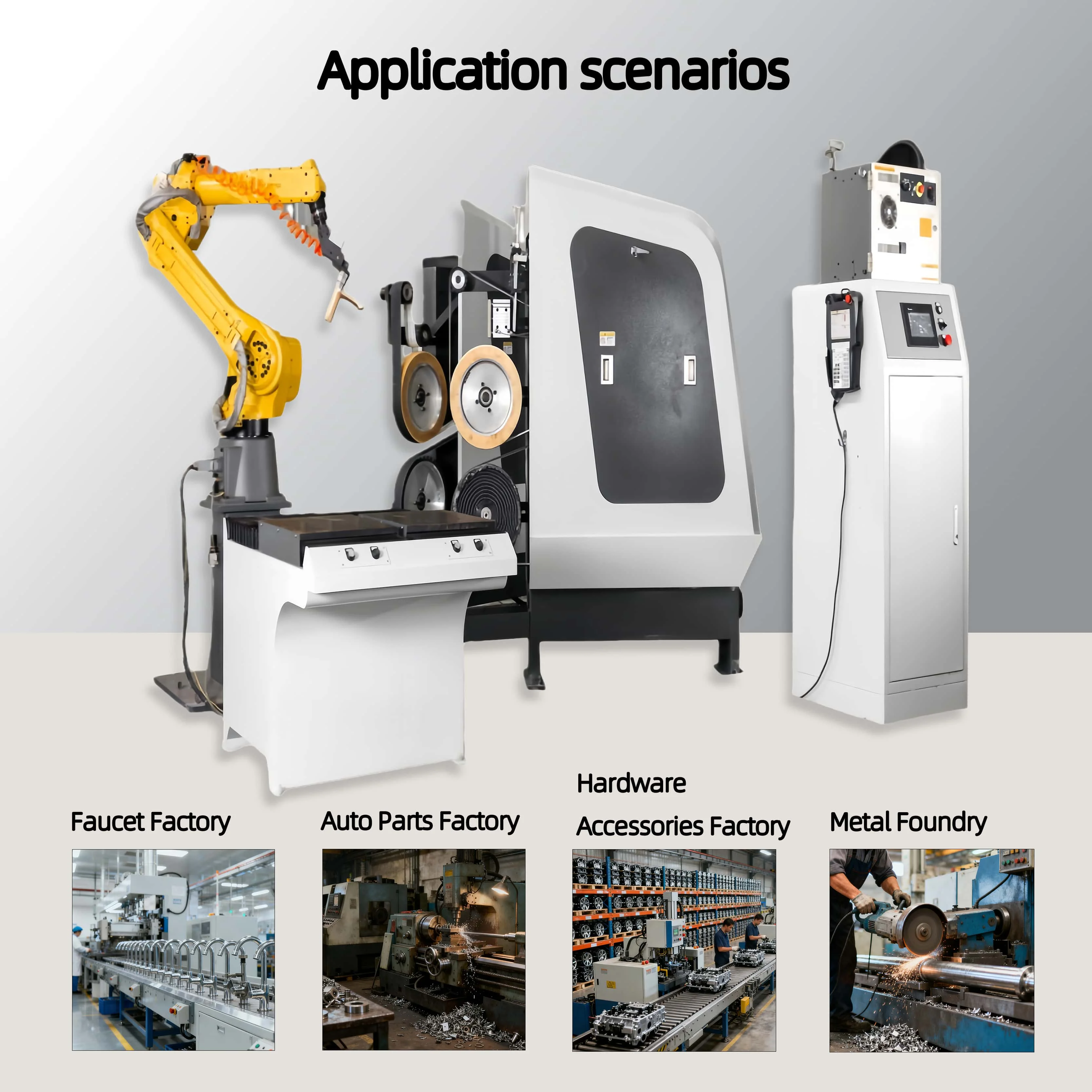 Durable Compact Structure for Hand Tools Lock Components Robot Metal Polishing Machine for Metalworking Plant