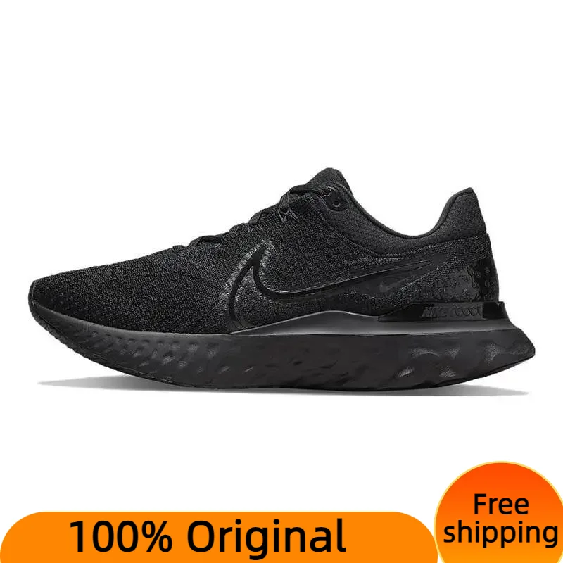 Nike React Infinity Run Flyknit 3 Triple Black Sneakers shoes DH5392-005 With Original Box