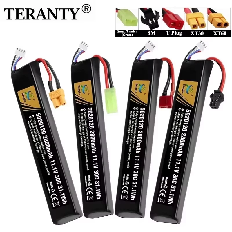 Original RC Water Gun Airsoft LiPo Battery 11.1V 3S 2800mAh 30C 5020120 for Airsoft BB Air Pistol Electric Toys Guns Parts