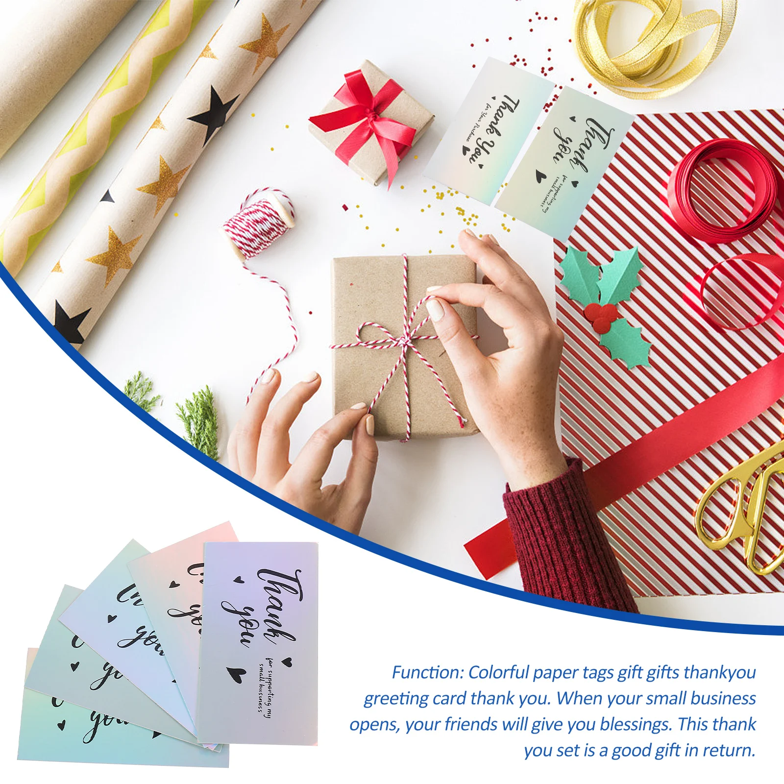 

Thank You Paper Business Greeting Card Postcards Lightweight Business Greeting Card Opening Gift Supporting CardGreetings