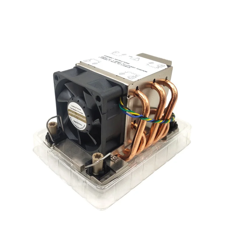 LGA4189 2U Active CPU Cooler With 5 Copper Heatpipes 6025MM PWM Double Ball Fan TDP Up to 300W For Intel 4189 Platform