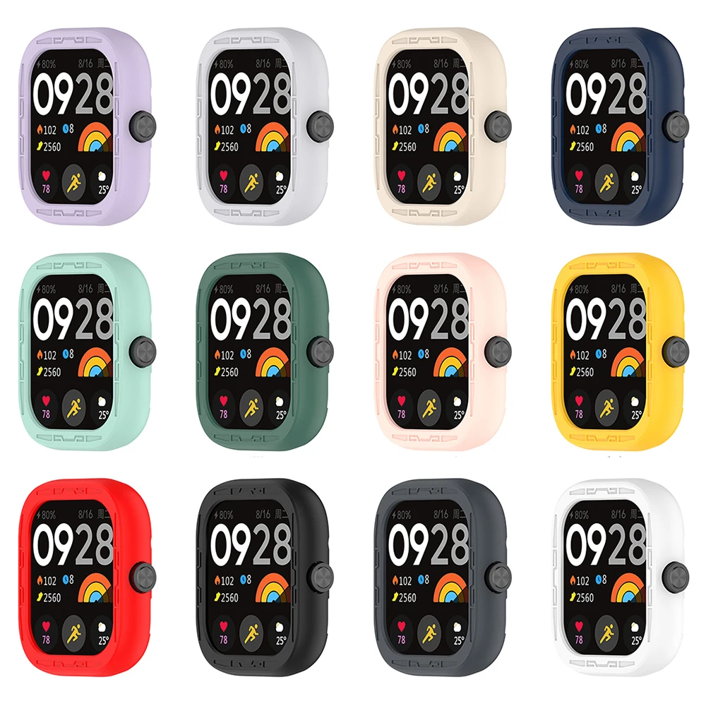 حافظة واقية من السيليكون الناعم لساعة Redmi Watch 5 4 غطاء ممتص للصدمات بإطار شل