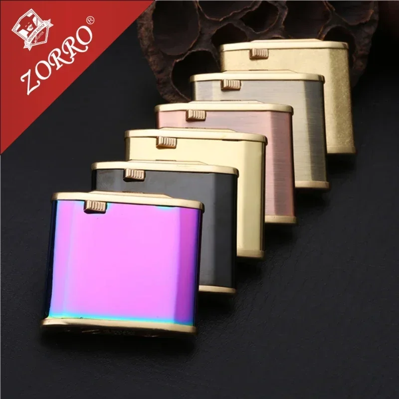 Zorro Original Retro Copper Kerosene Lighter Gasoline One-click Fuel Lighter Special-shaped Men's Cigarette Accessories Gift