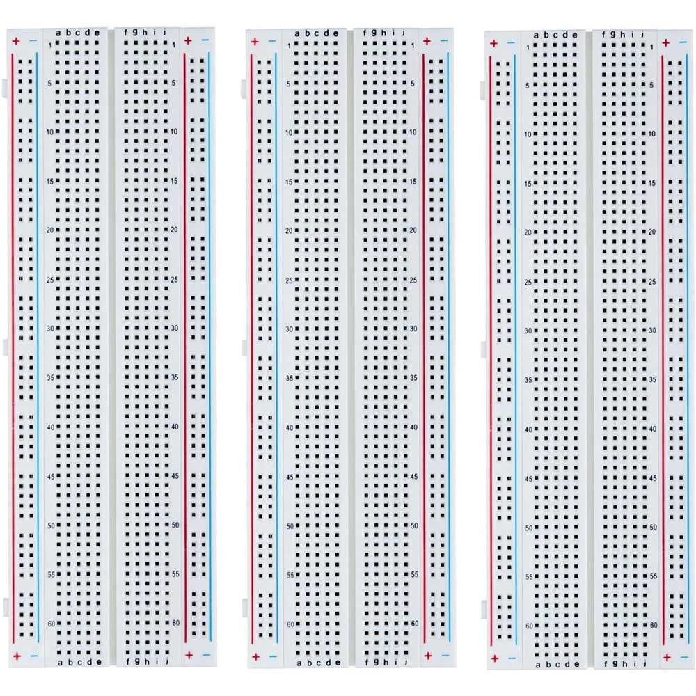 Kit de 3 Placas de Prototipos sin Soldadura de 830 Puntos para Arduino, Bloques de Conexión de Distribución Proto Shield