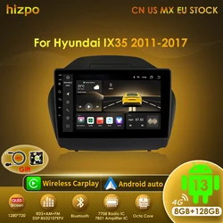 Hizpo Car Radio For Hyundai Tucson 2 IX35 2011 - 2017 Wireless CarPlay Android Auto Intelligent Systems 2din 4G WIFI DSP GPS BT