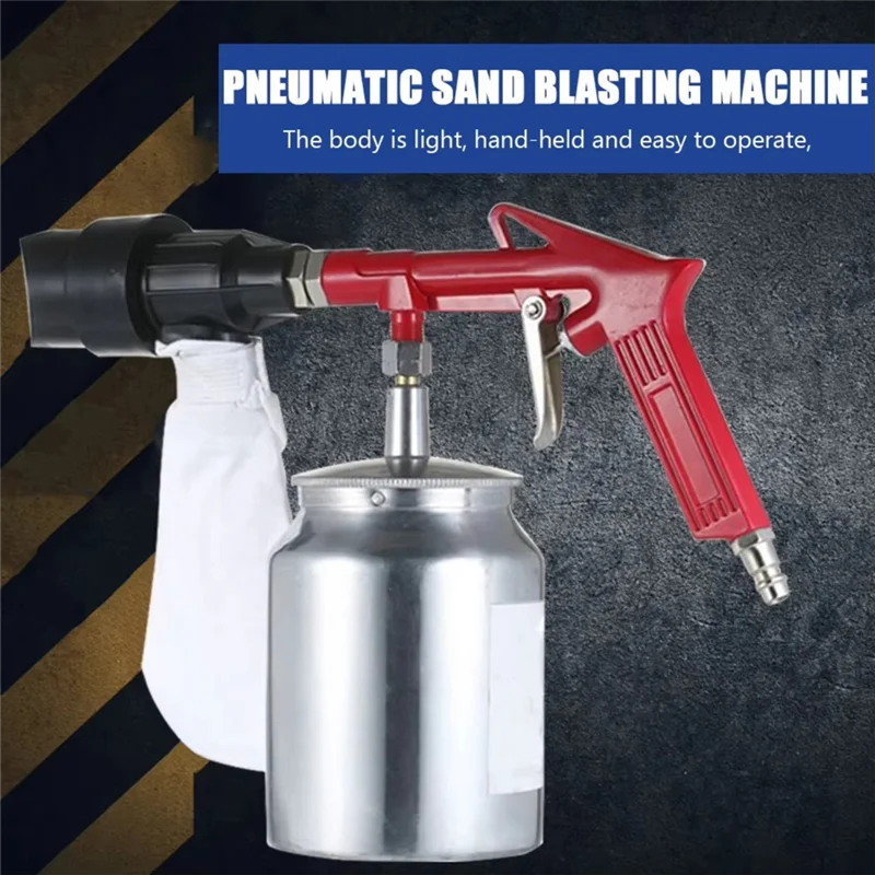 A04G-Power Tool Handheld Pneumatic Sandblaster Spray Gun With Nozzles Anti-Rust Sand Blasting Functionality
