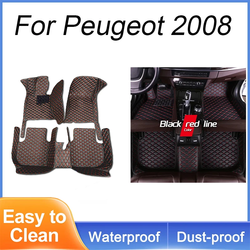 

Custom 3D Car Floor Mats for Peugeot 2008 2014-2019 3008 4008 2017-2023 Interior Accessories Artificial Leather