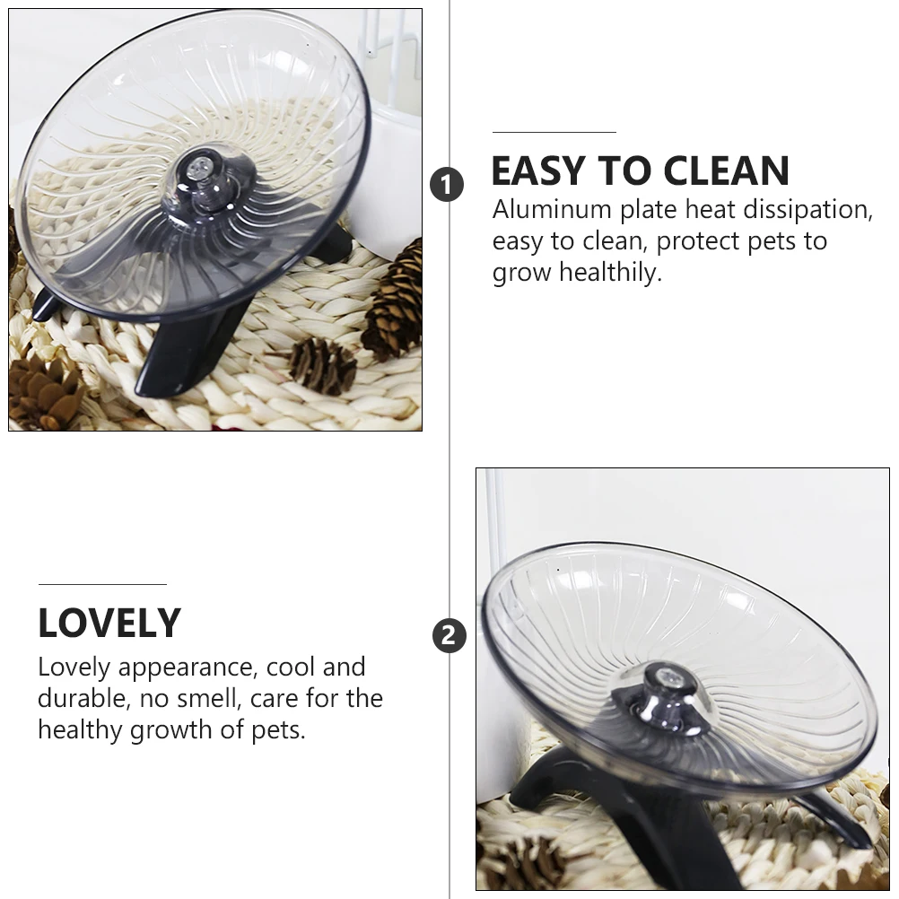 

1Pcs Plastic Steel Shaft Silent Hamster Running Wheel Bearing Disk Pet Exercising Running Disk Gray Base Random