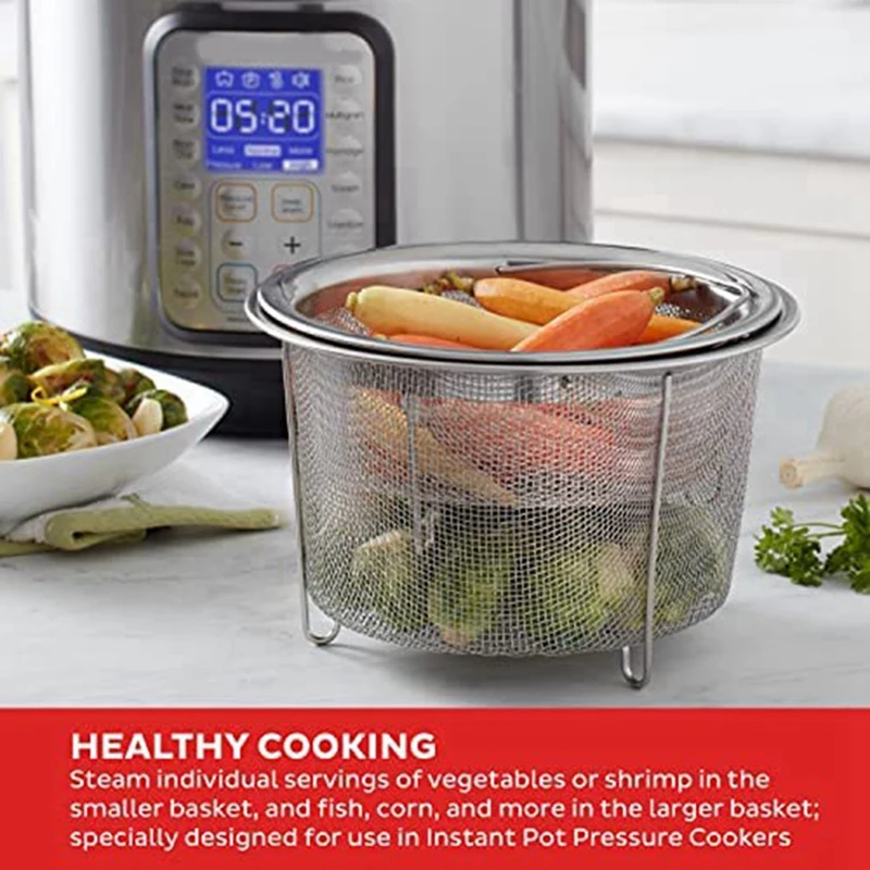 Portable Steamer Kitchen Multi-Functional Stainless Steel Fried Noodles Drain Basket Steaming Rack